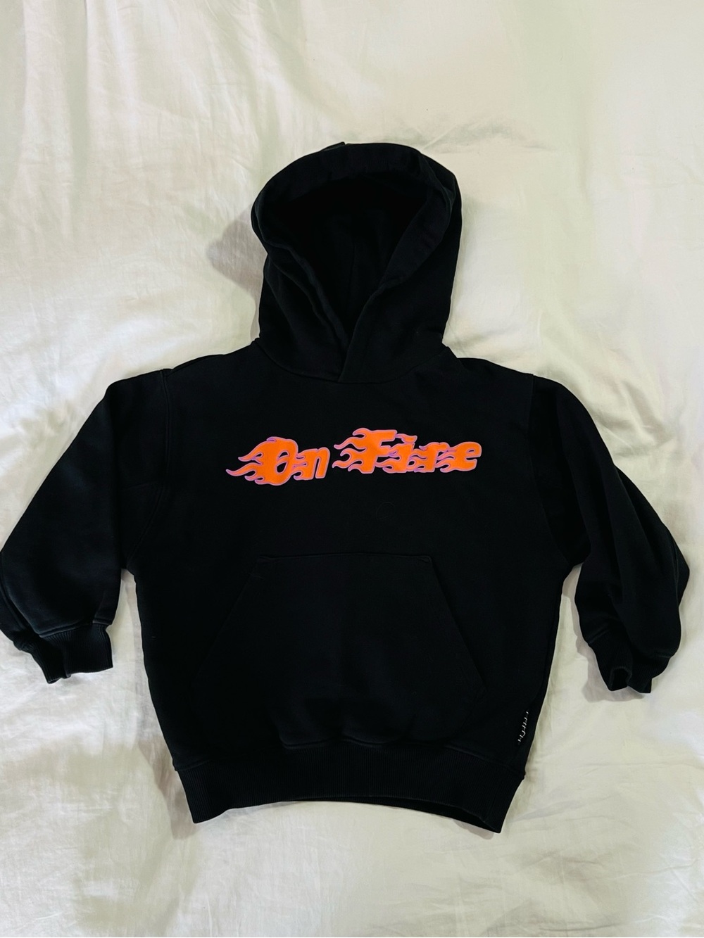 Molo Black Hoodie with Orange Flame 'On Fire' Logo